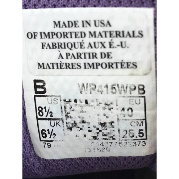 New Balance Womens White 416 WR416WPB Lace Up Low Top Running Shoes Size US 8.5B - Picture 10 of 11